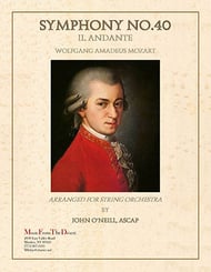 Andante from Symphony No. 40 Orchestra sheet music cover Thumbnail